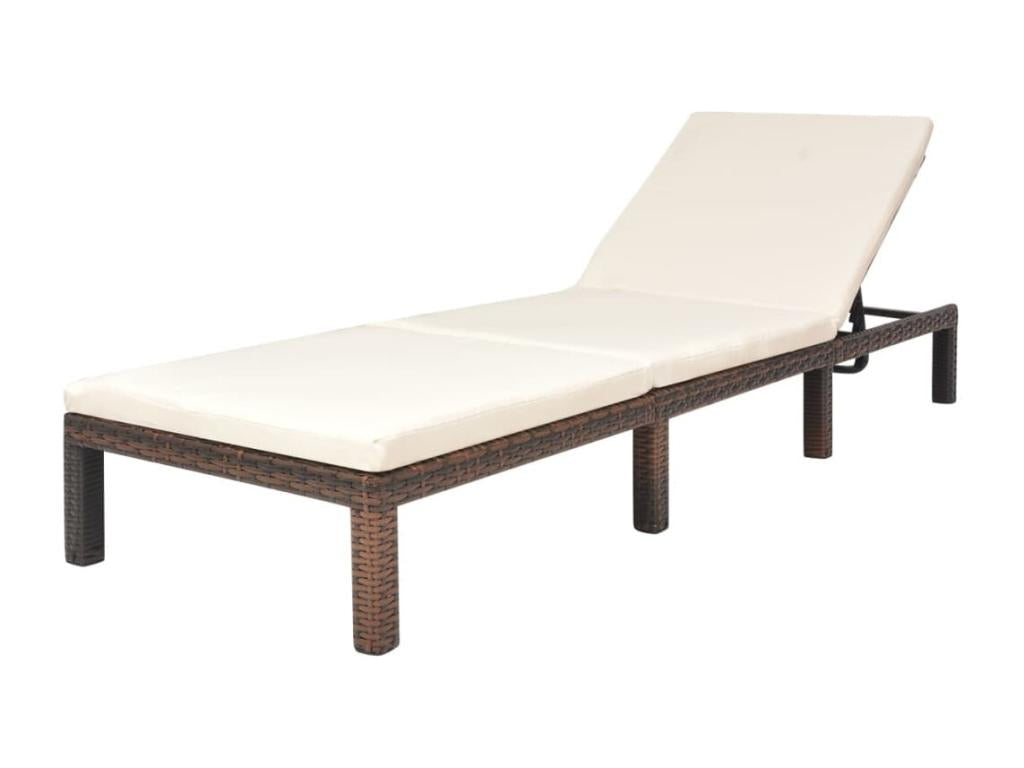 Brown resin sun lounger/deckchair 195x60x22 cm 02 0012514 PRZM91952