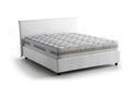 Dekonao Double Bed with Storage Bed with Fabric Upholstery, Made in Italy, Front Opening, Includes 160x190 cm Mattress, White MICP68026