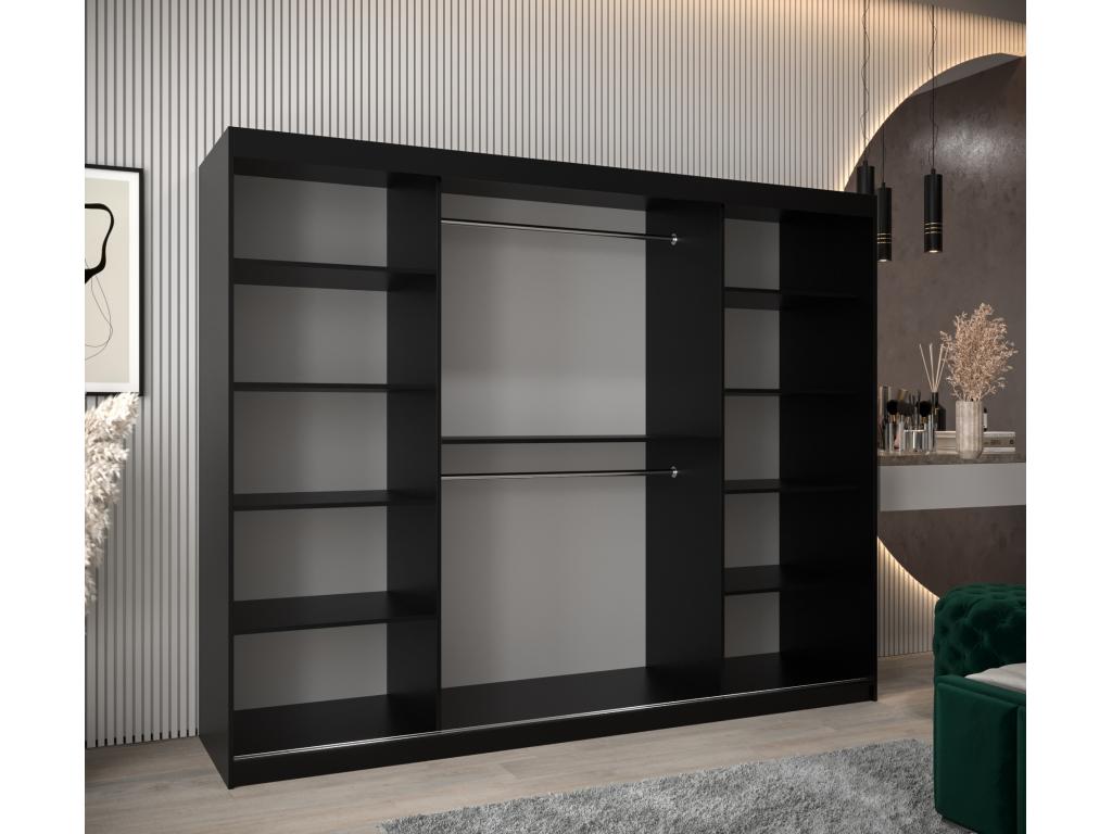 Dekonao 2 Sliding Door Wardrobe 200/250/62 3 Doors Black/Dekonao OSVJ75533