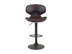 Bar stool - Faux leather / Chrome-plated metal - Brown - Ligniva V2 FMMR65717