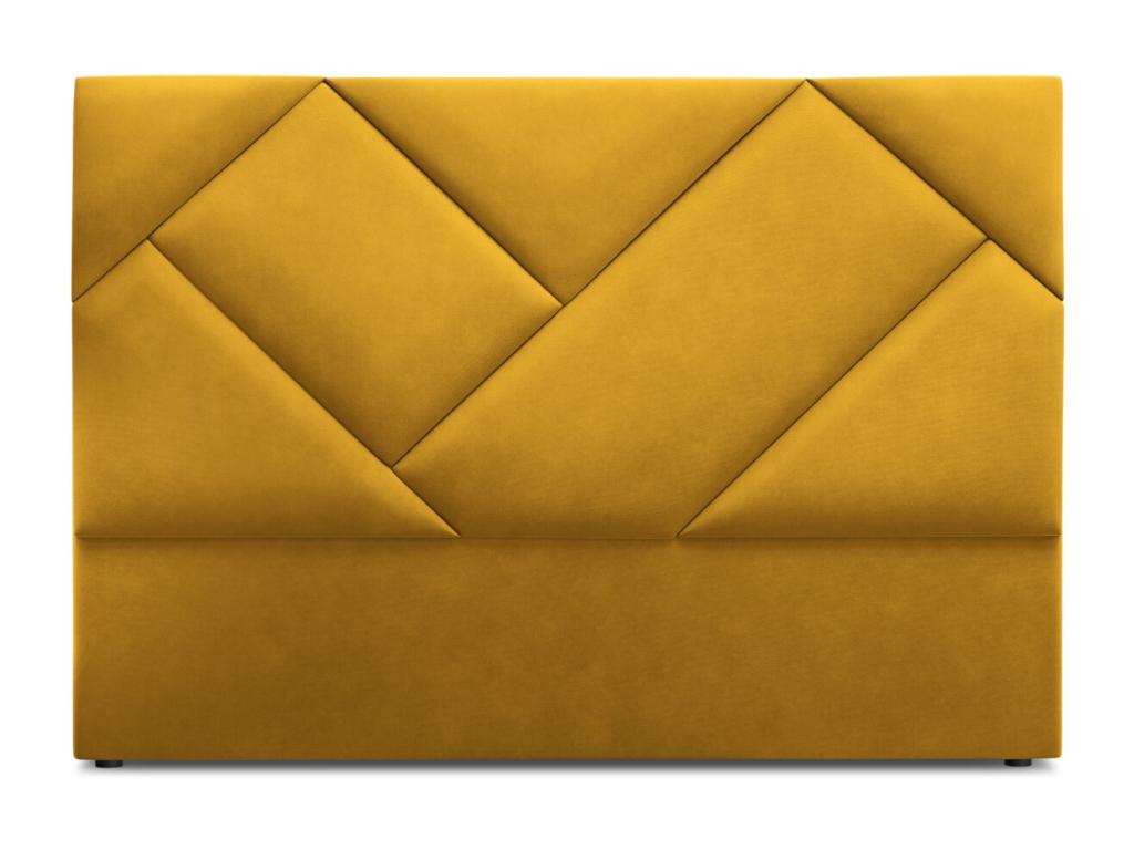 Ligniva - Ligniva Headboard 180x120cm in Yellow Velvet - 180x8x120cm TMIL68891