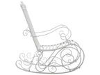 Set of 2 Rocking Chairs - Metal / Metal - White - Dekonao CMGW60906