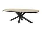 Dekonao - Oval Dining Table 230cm Wood Look Metal Base REWW86989