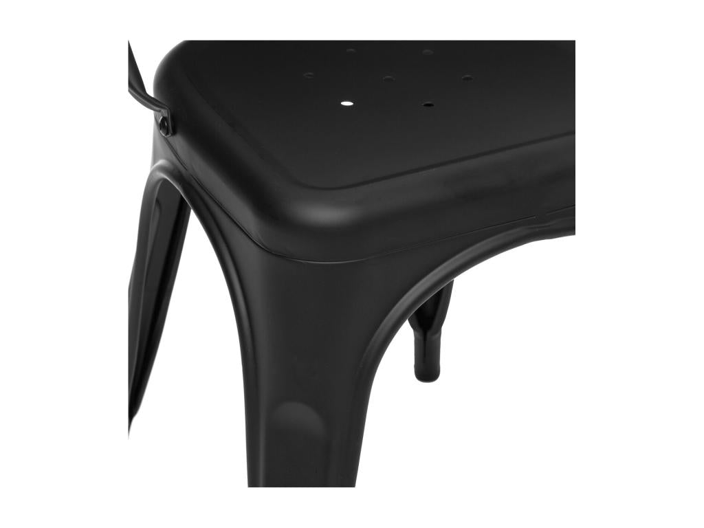 Black steel dining chair, industrial style, 85 cm, RPLF52863