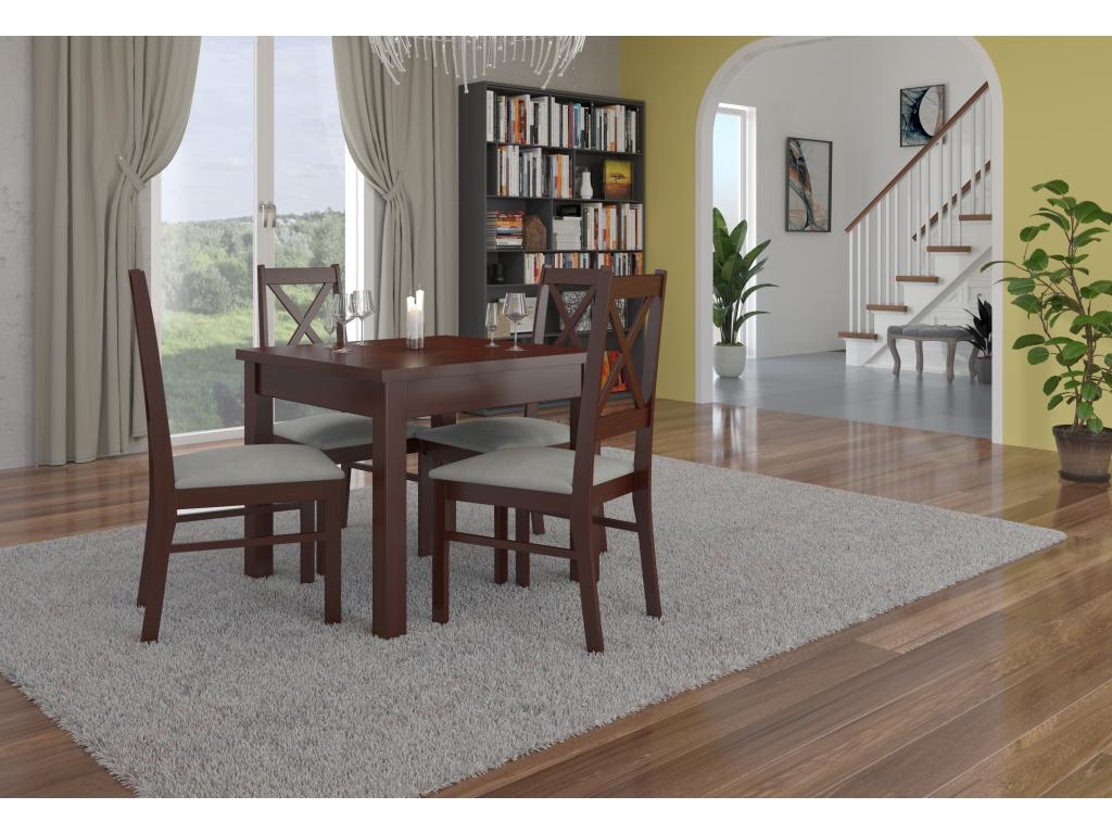 Dekonao 27112 ENFB97670 chair in dark walnut wood and choice of fabric