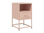 Pink bedside table 36x39x60.5 cm steel EUJG13295