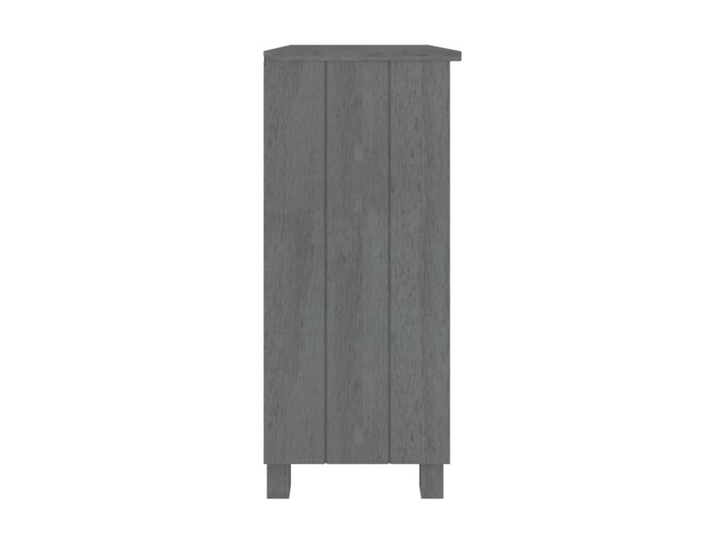 Dark Grey Buffet 85x35x80 Solid Pine Wood 2 ARSV90289