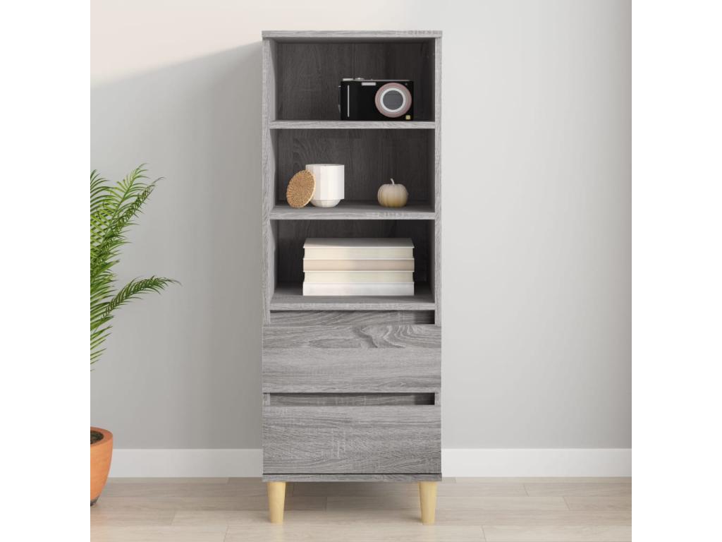 Dekonao tall sideboard, grey, 40x36x110 cm, engineered wood, YTPL13252