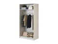 2-door wardrobe with hanging rail - 100 cm - beige - Dekonao KZYK86129