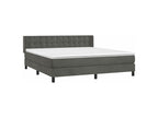 Dekonao bed base and mattress, Dark Grey 180x200 Velvet RBQD13775
