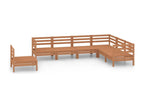 7-piece garden furniture set, solid pine wood, honey brown, CMIM20654