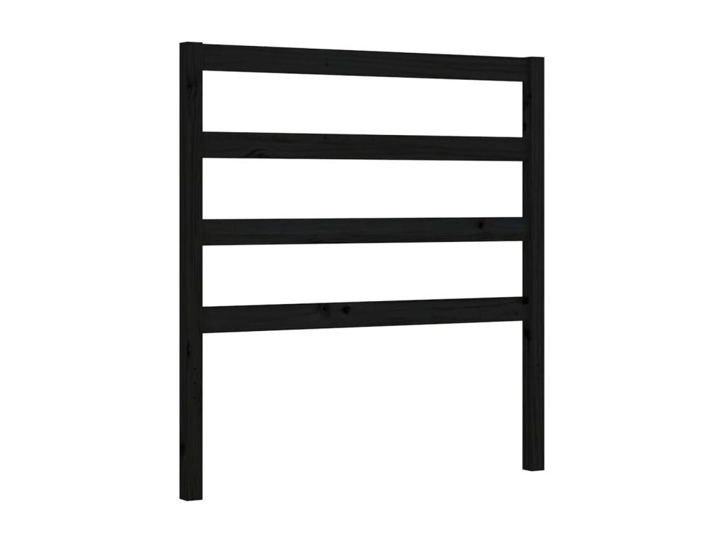 Black bed frame without mattress, 100x200 cm, solid pine wood, EJRL21453