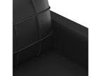 2-Piece Sofa Set with Cushions, Black Faux Leather HQHW56407