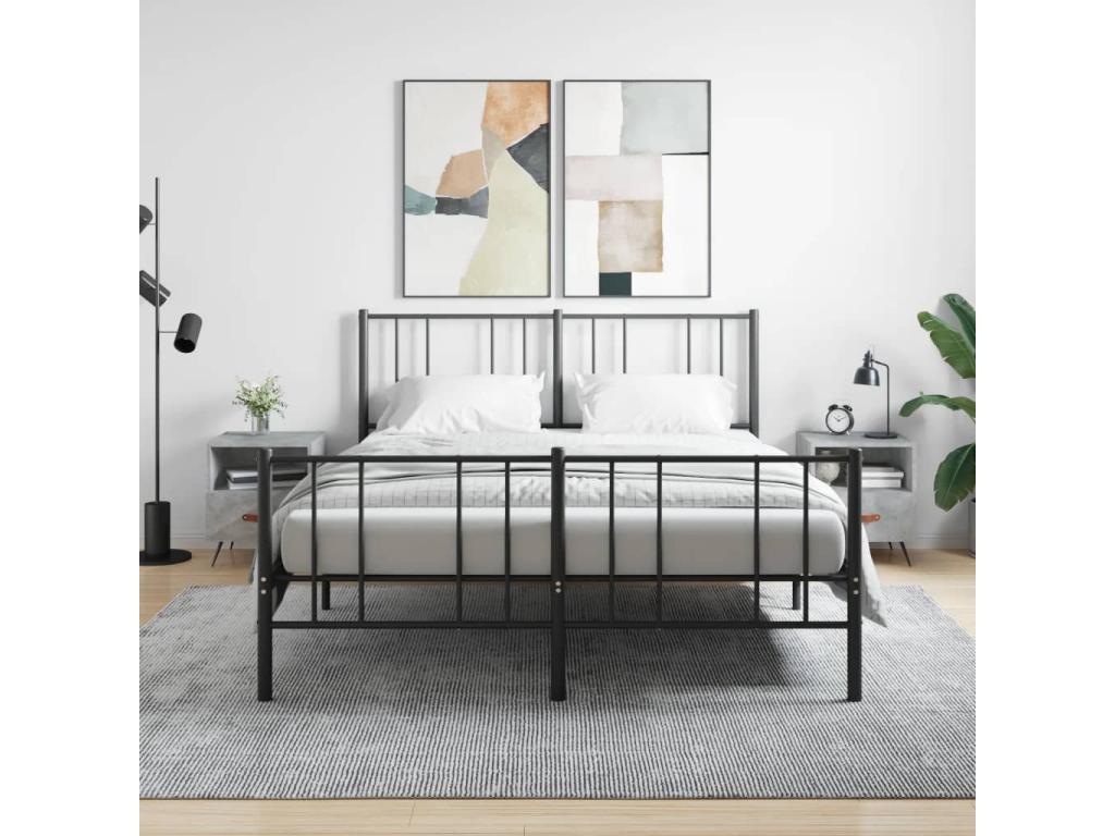 2pcs bedside tables, concrete grey, 40x35x47.5cm, engineered wood XTJE35254