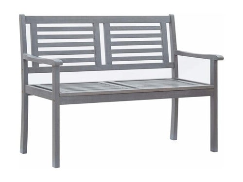 2-seater garden bench with cushion, 120 cm, Eucalyptus Grey REUP58277