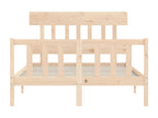 Bed frame without mattress, solid pine wood ZTCR74762