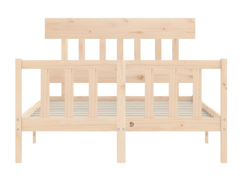 Bed frame without mattress, solid pine wood ZTCR74762