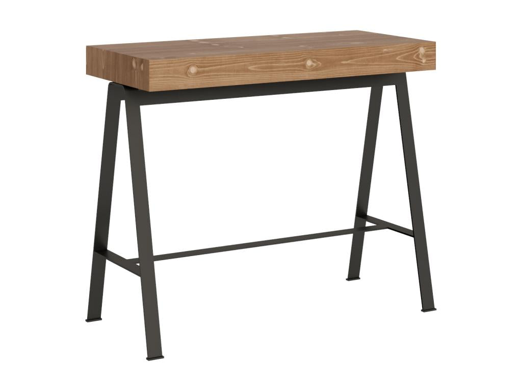 Extendable console table 90x40/190 cm Banco Small Stained Fir with Anthracite frame YLSC28900