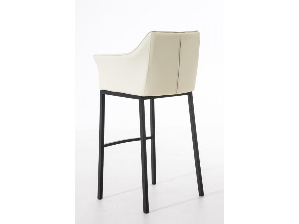 Bar stool - Faux leather / Metal - Cream - Dekonao ZXSU86512