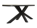 Dekonao - Oval Dining Table 230cm Wood Look Metal Base REWW86989