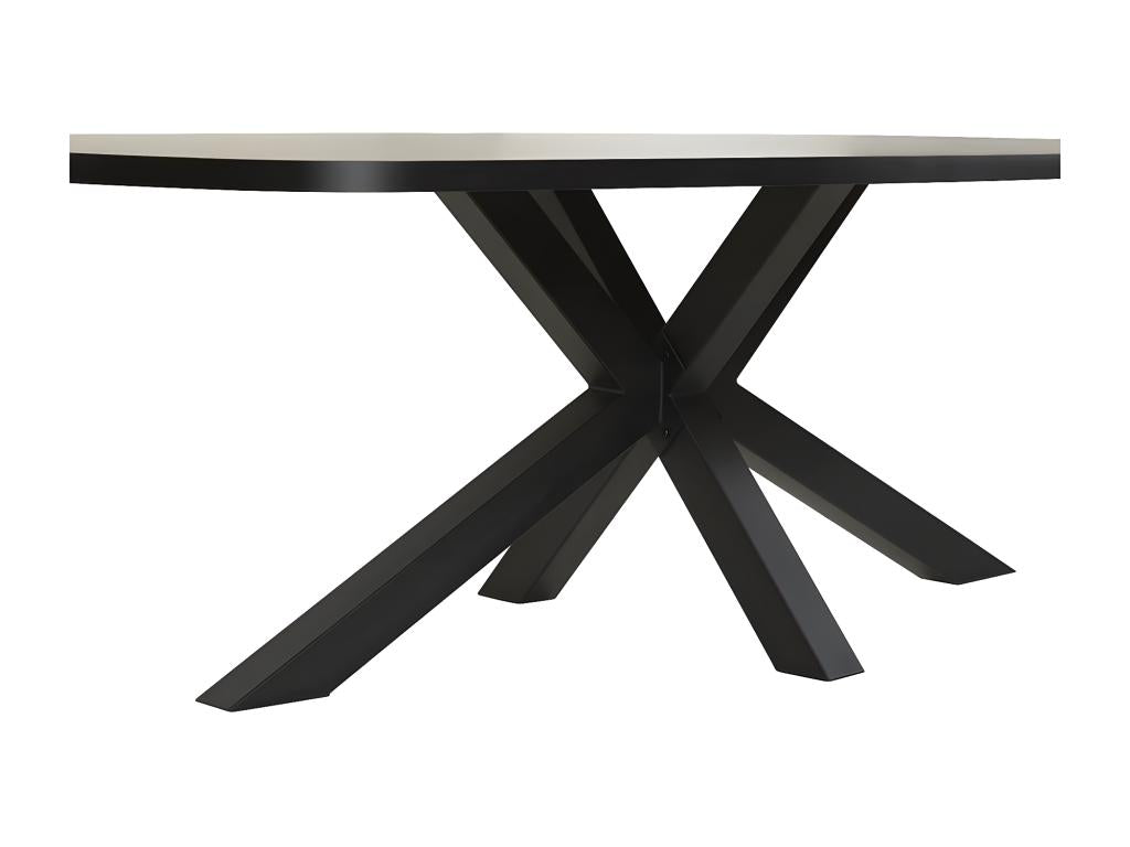 Dekonao - Oval Dining Table 230cm Wood Look Metal Base REWW86989