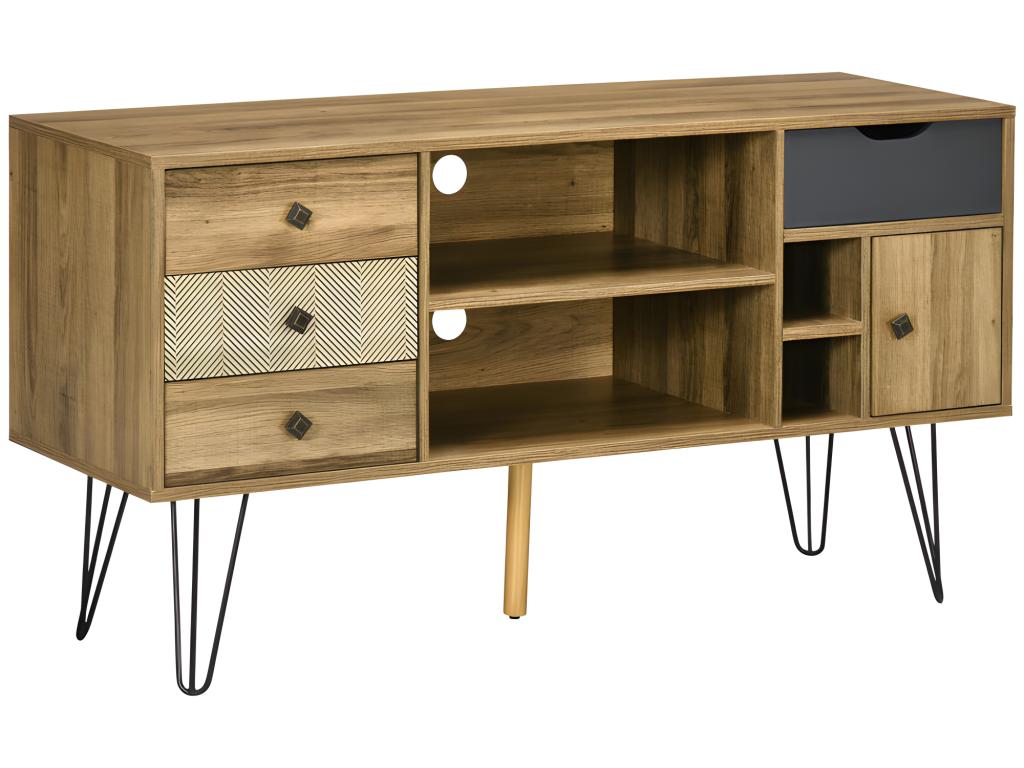 Dekonao industrial TV stand, wood and black finish CAGL97488