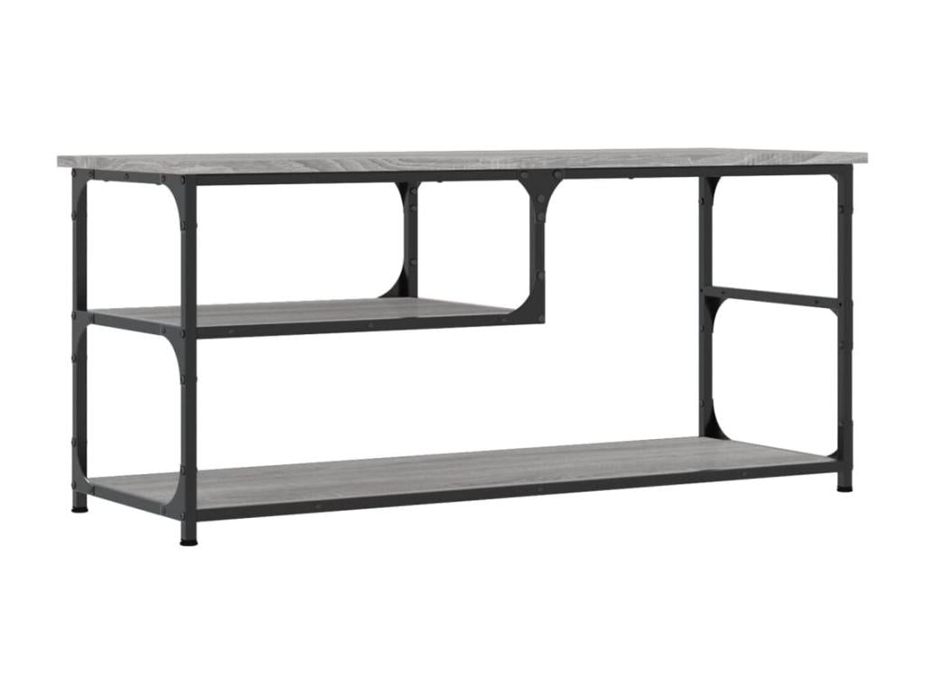 Dekonao TV stand, grey, 103x38x46.5 cm, engineered wood and steel, QKWC70790