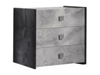 Dekonao - 3-Drawer Chest, 120cm Long, Stone Effect Grey JOJF38191