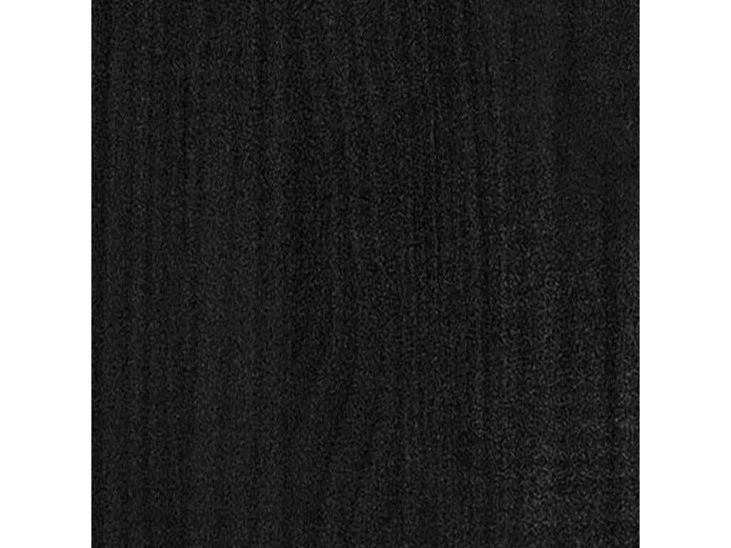 Black solid wood bed frame without mattress OXZQ46202