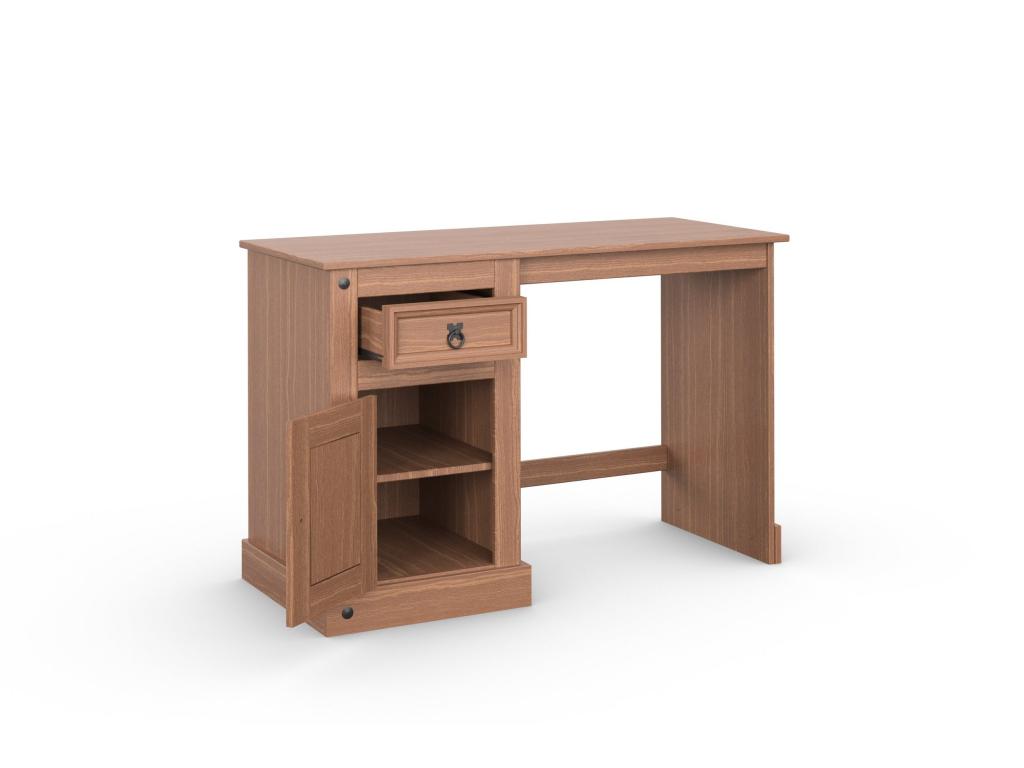 Dekonao - Desk with 1 drawer and 1 door in dark pine BOEG93586