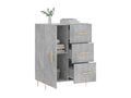 Concrete grey sideboard 69.5x34x90 cm engineered wood FPVM58950