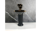 Black/Rose Gold Basin Mixer Tap - Dekonao ZFRK59894