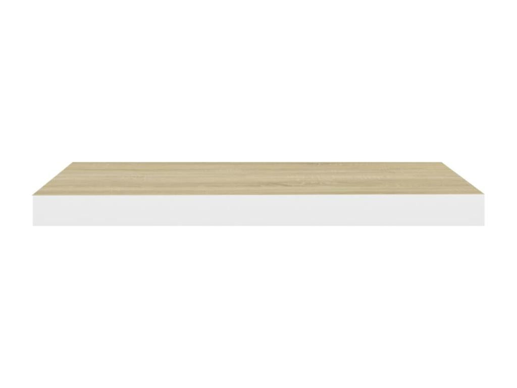 Floating shelves, 4 pcs, oak and white, 60x23.5x3.8 cm, MDF, JTKL72817