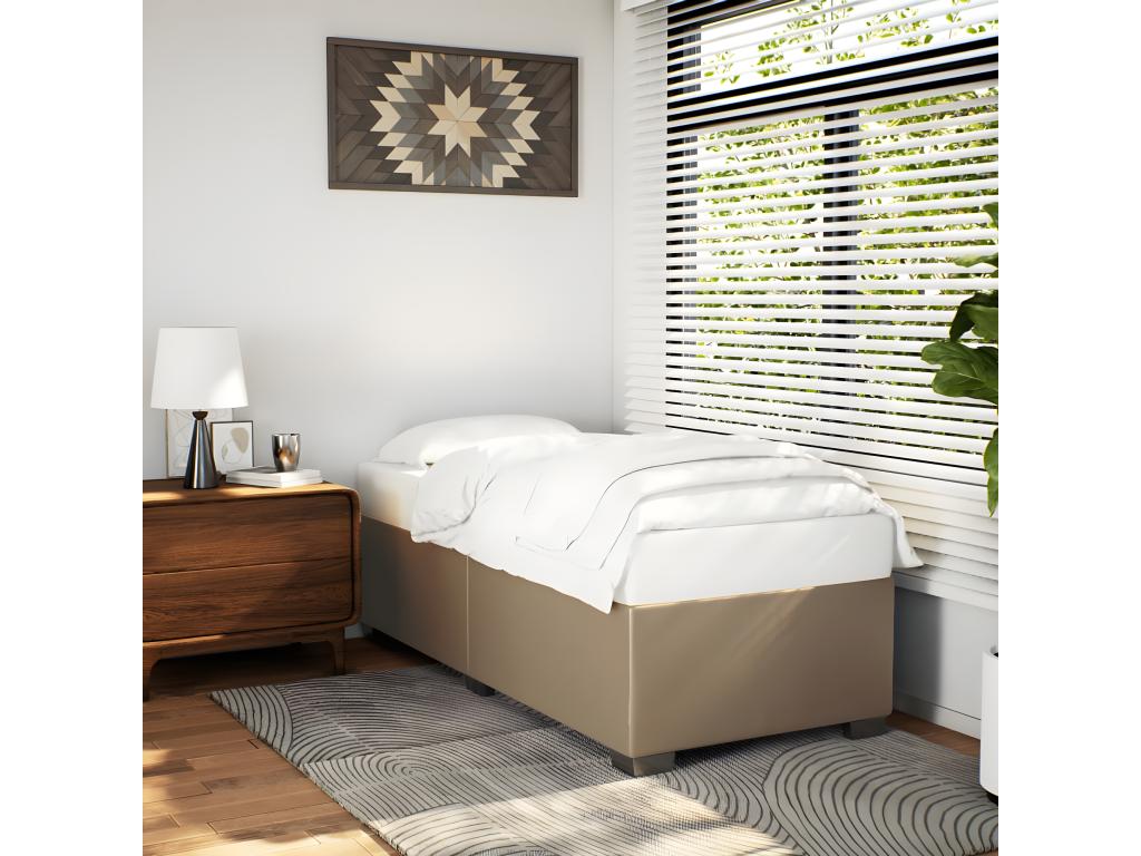 Cappuccino bed frame 80x200 cm Faux leather GLZV05176