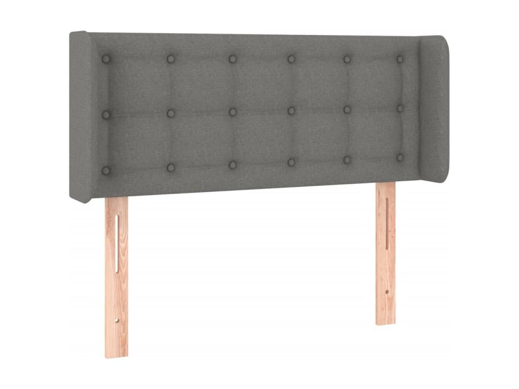 Dark Grey LED Headboard 103x16x78/88 cm Fabric CRBI51371