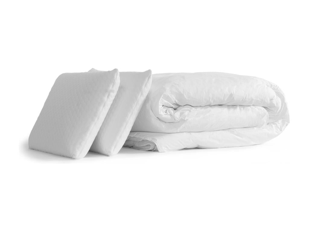 Double bed base pack 80x200, Nobellea mattress 160x200, 2 memory foam pillows, Percale duvet YSXL06632