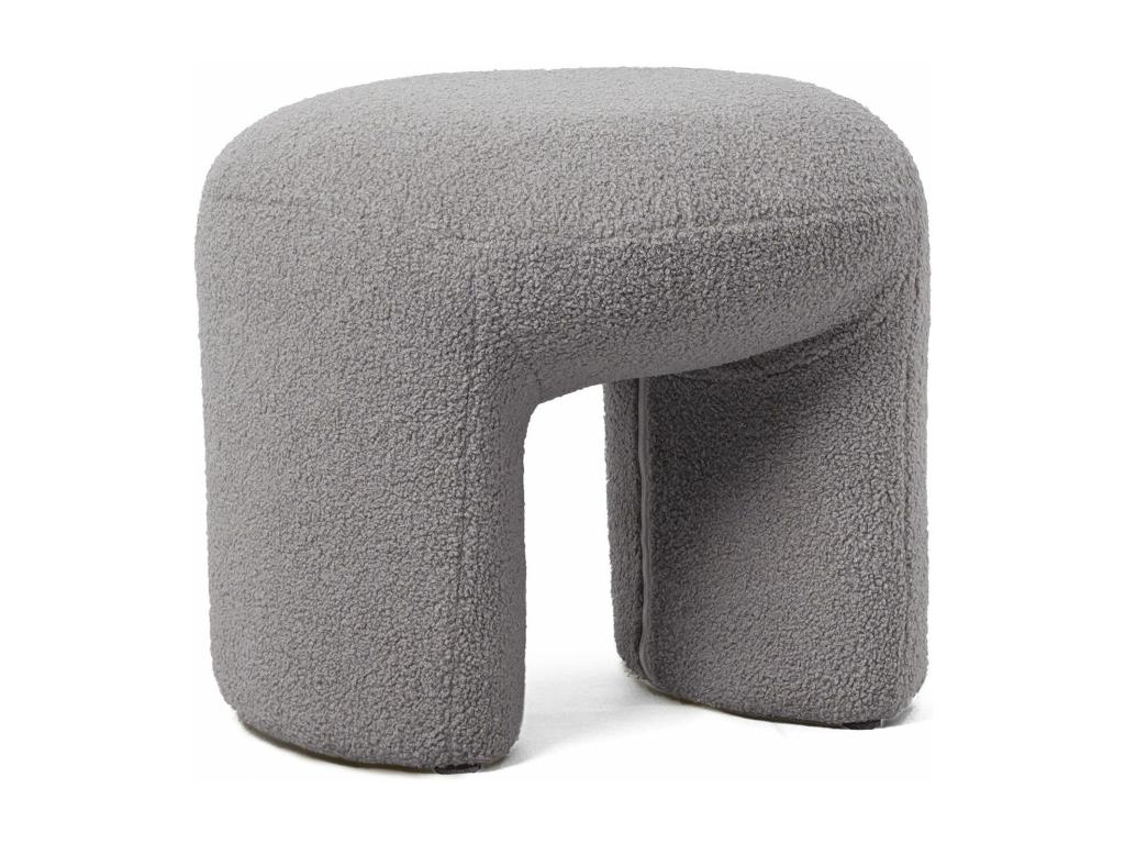 Dekonao trendy pouf, 46cm long, grey loop fabric, EKIO59856