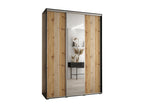 Dekonao 7 Sliding Door Wardrobe 235.2/170/45 3 Doors Black/Dekonao/Silver XXUQ31557