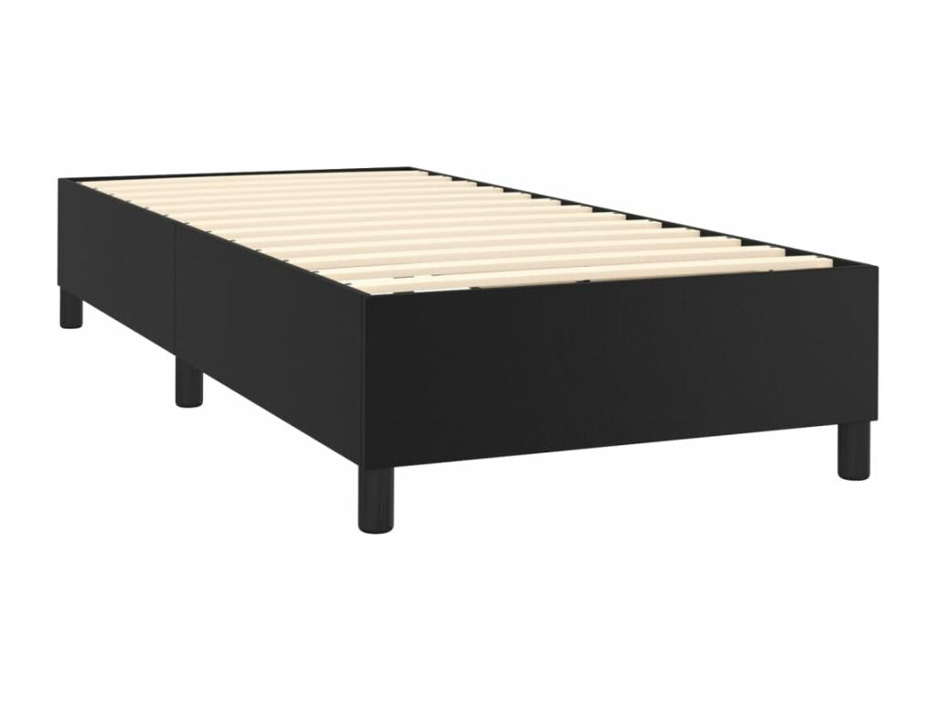 Dekonao bed base with black 90x200 faux leather mattress NAEV57227