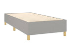 Upholstered bed base with mattress, light grey, 90x200 cm, fabric KBNZ91724