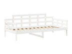 Daybed, bench and canopy set 80x200 cm solid pine CLPL26925
