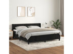 Upholstered bed base with mattress, black, 180x200 cm, velvet, ZOID10394