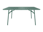 Garden table, 200 cm long, in metal - Almond green - Dekonao SQAW04602