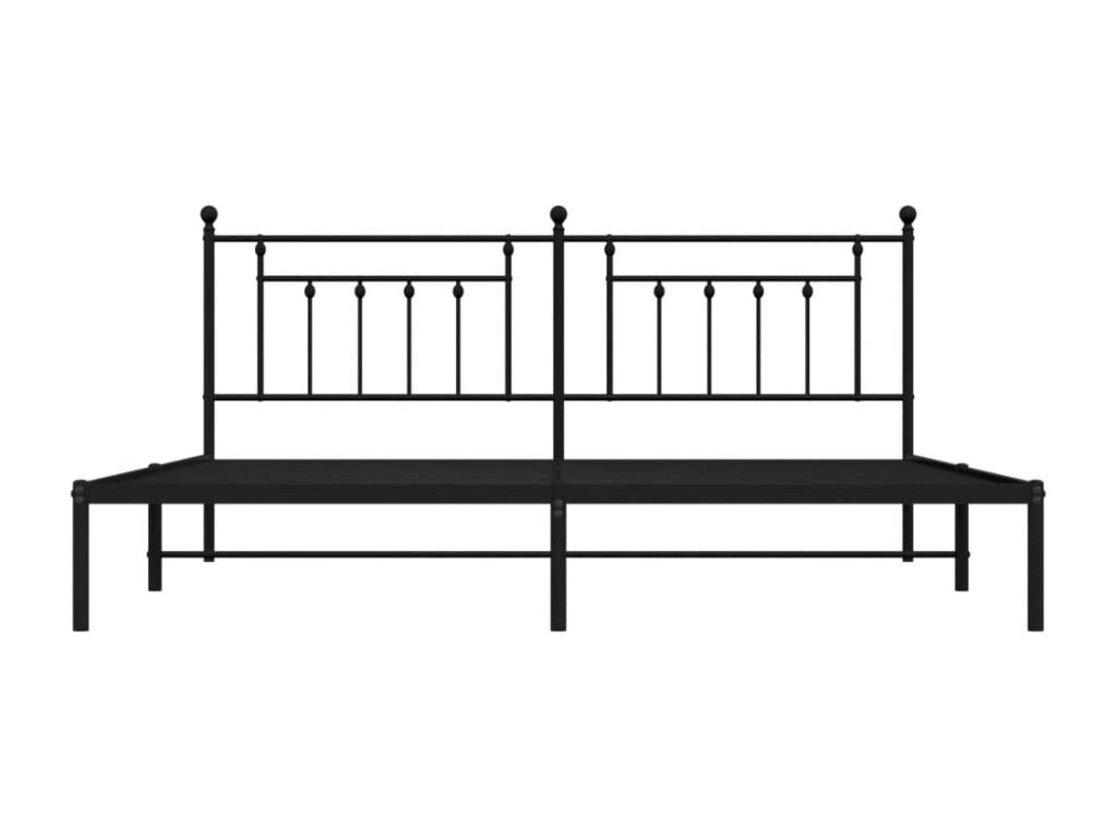 Metal bed frame with black headboard 193x203 QCQL65093