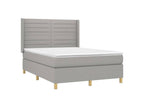Dekonao bed base with light grey mattress 140x200 Fabric EKJP34119
