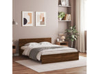 Bed frame without mattress, brown oak, 140x200 cm, DJNC80080