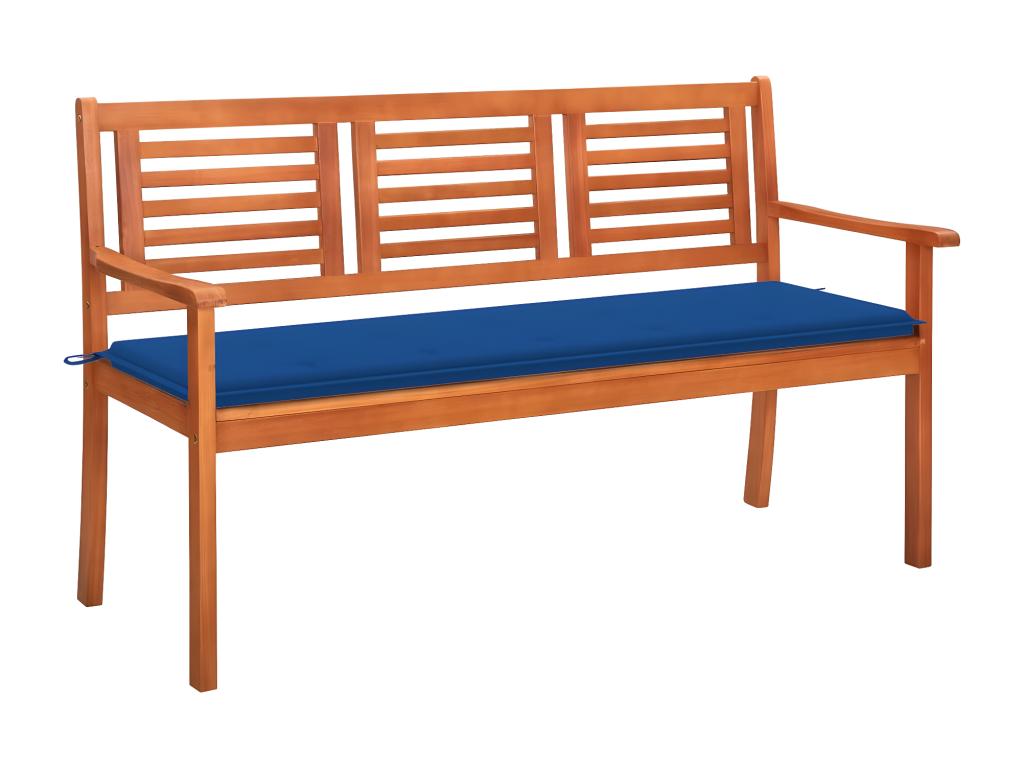 3-seater garden bench with cushion, 150 cm, eucalyptus wood, UZFF82240