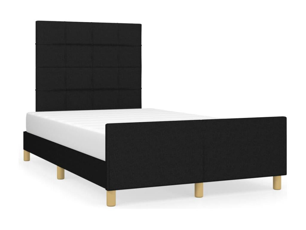 Bed frame with black headboard 120x190 cm fabric CPOZ22017