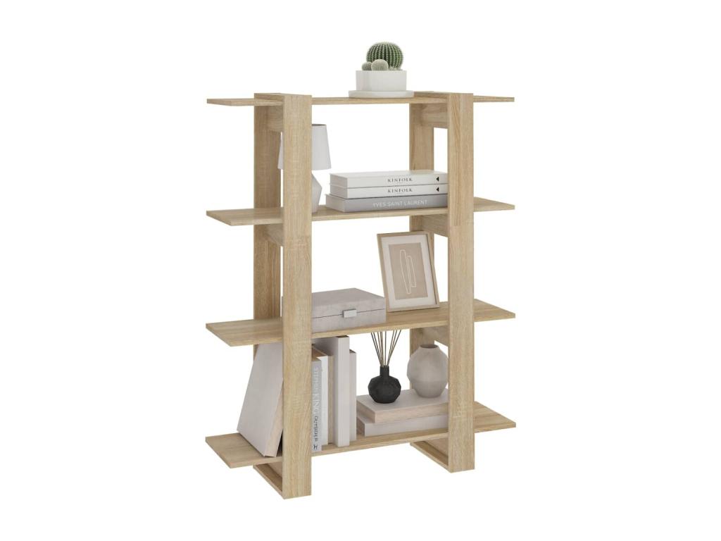 Dekonao Oak Bookshelf/Room Divider 100x30x123.5 cm VUYW64716