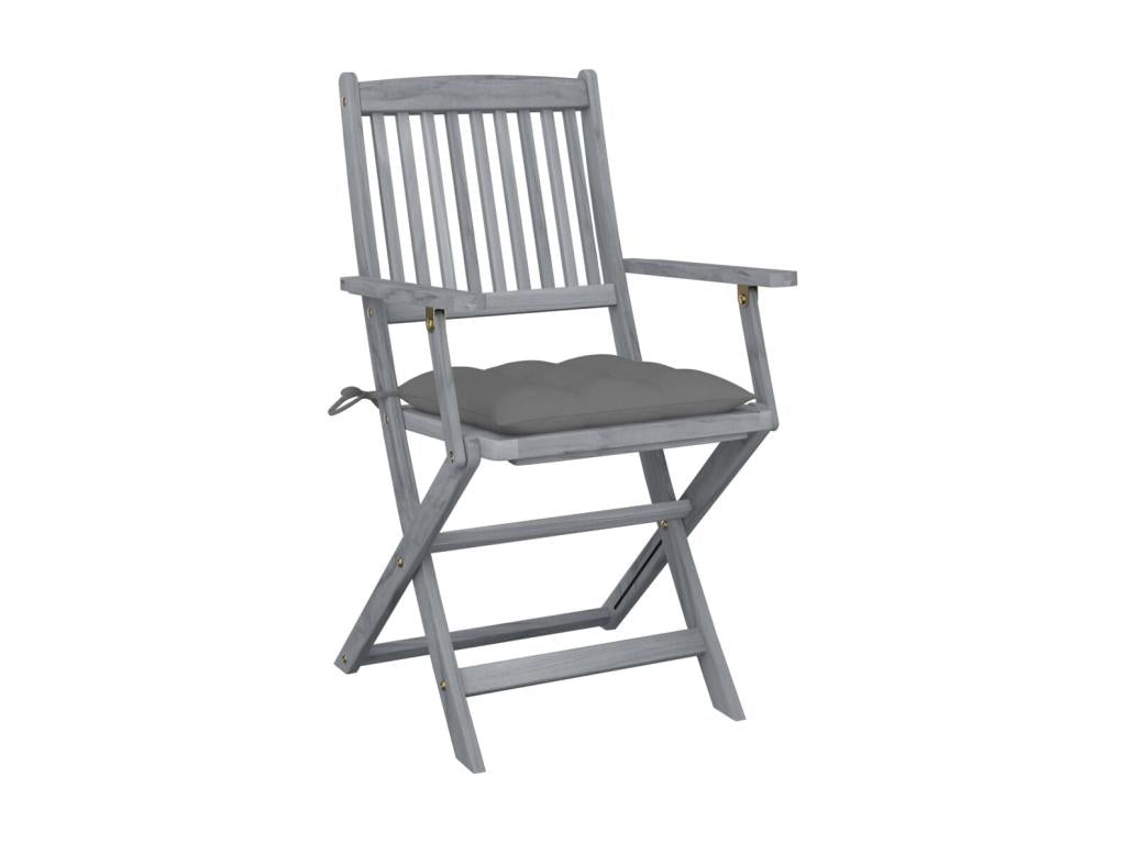 Dekonao 6-Piece Outdoor Folding Chairs with Cushions, Wooden, 14 XXCH77794